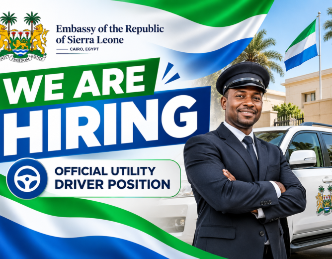 Vacancy Announcement: Official Utility Driver Position